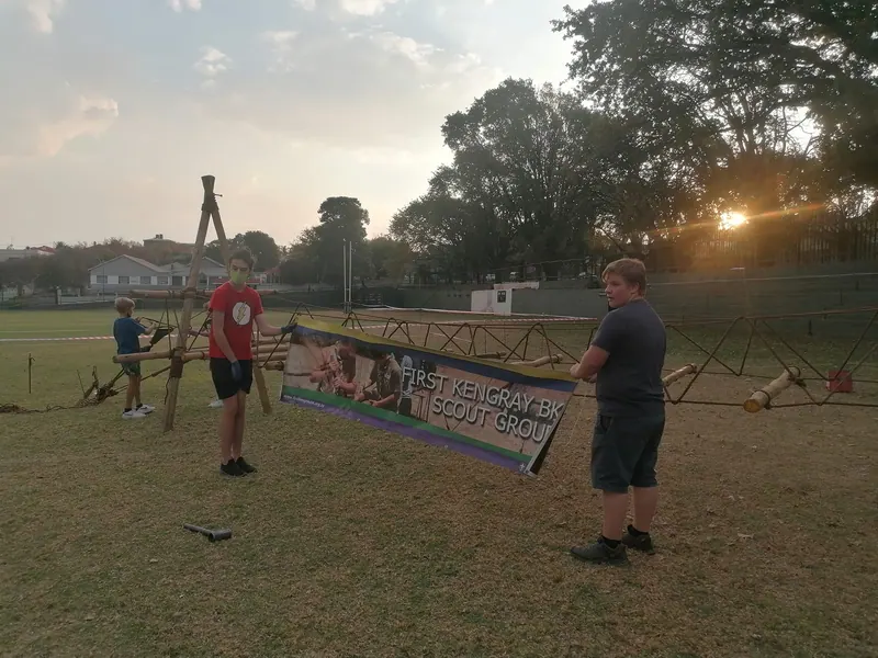 Our scouts build a suspension bridge for the Jeppe Highland Gathering, photo 4