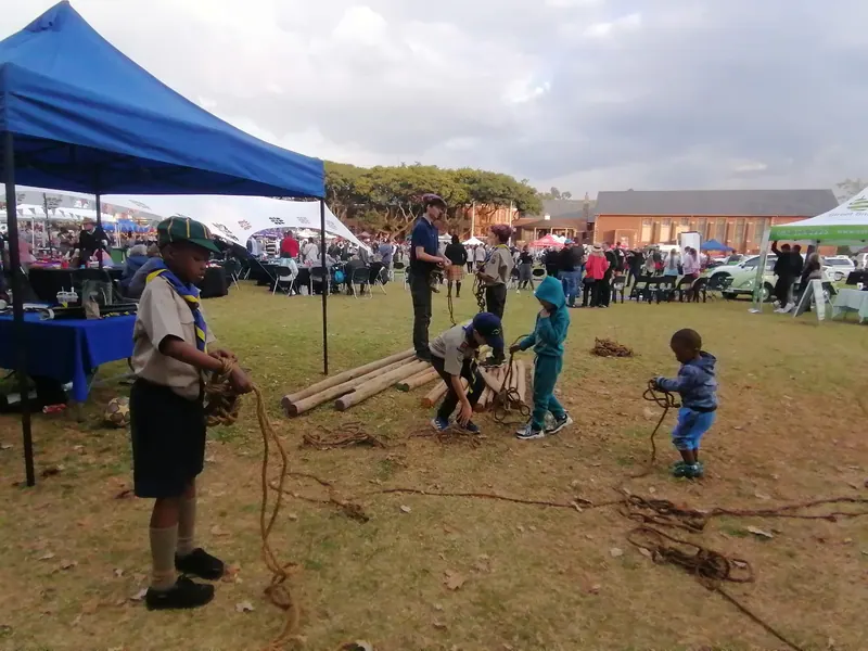 Our scouts build a suspension bridge for the Jeppe Highland Gathering, photo 30