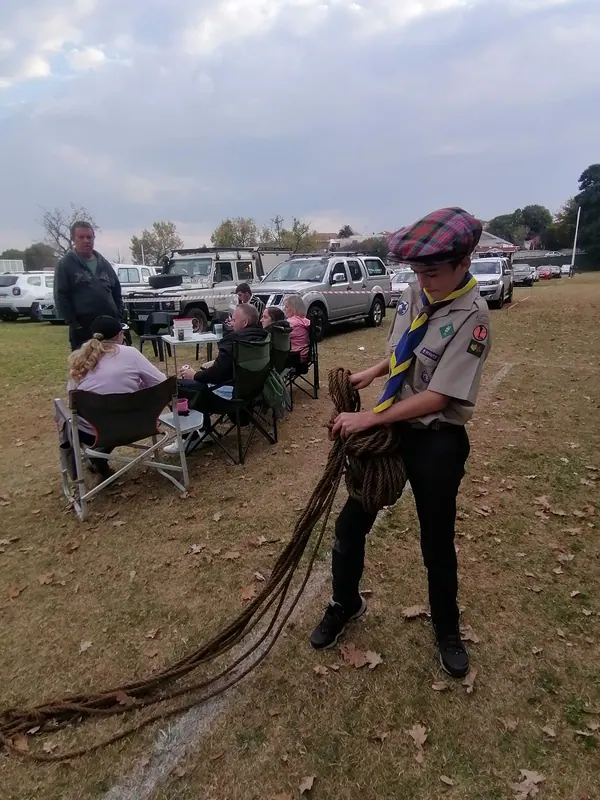 Our scouts build a suspension bridge for the Jeppe Highland Gathering, photo 33