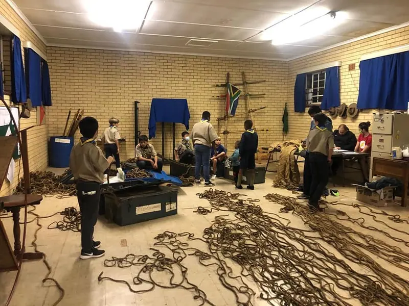 Our scouts build a suspension bridge for the Jeppe Highland Gathering, photo 35