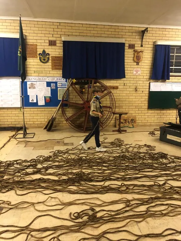 Our scouts build a suspension bridge for the Jeppe Highland Gathering, photo 37