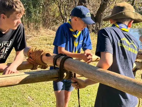 Raft building day with 1st Sao Jorge