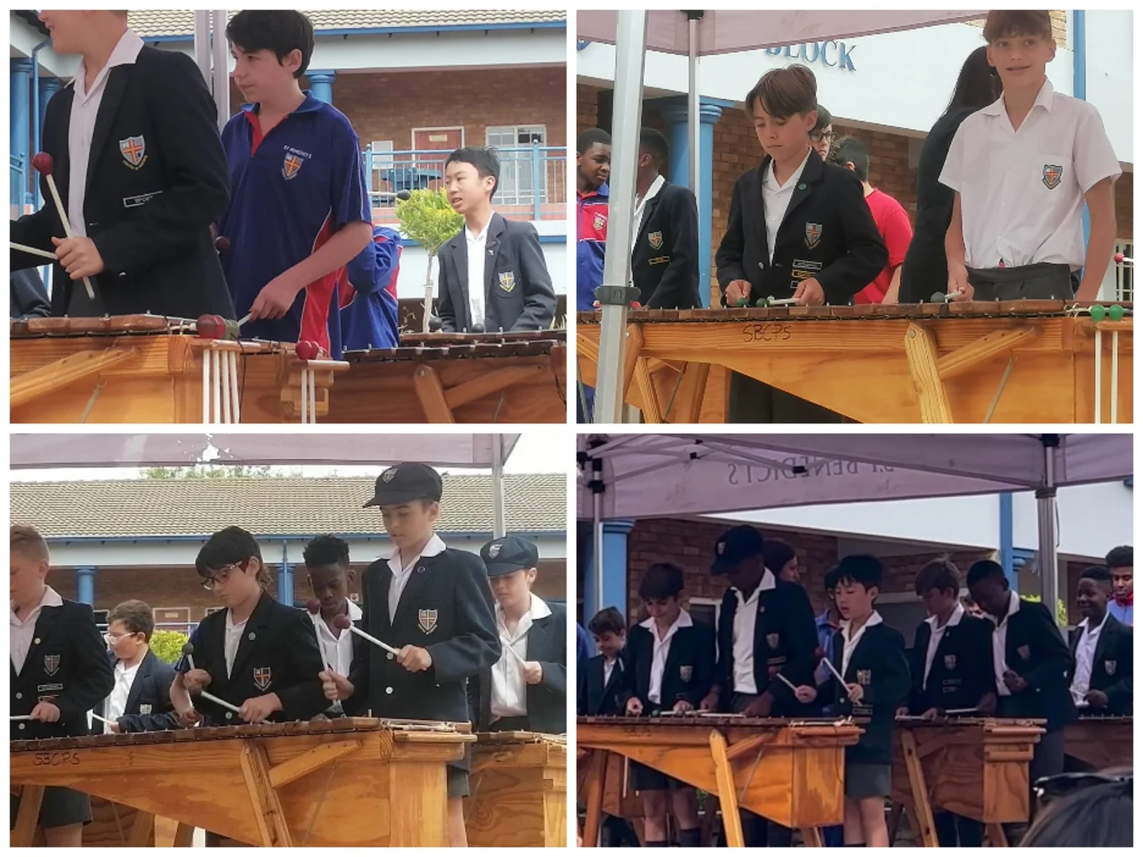 Scouts in the St Benedict's marimba concert